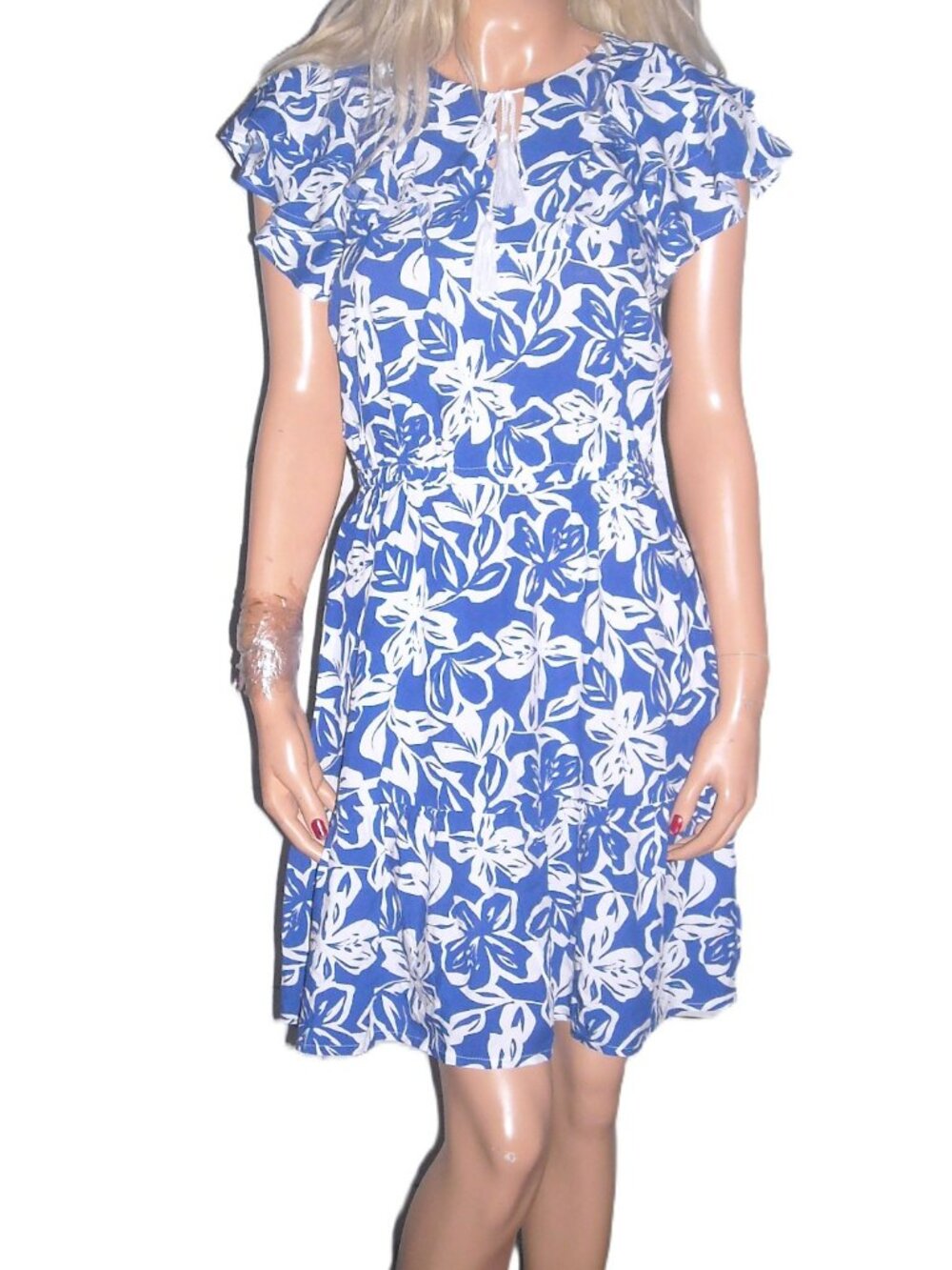 Marissa Olivia Grape White Floral Dress S NWT $70